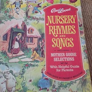 VINTAGE Best Loved Nursery Rhymes & Songs Mother Goose Book 1974 Edition Hardbac